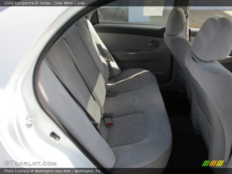 Clear White / Gray 2009 Kia Spectra EX Sedan