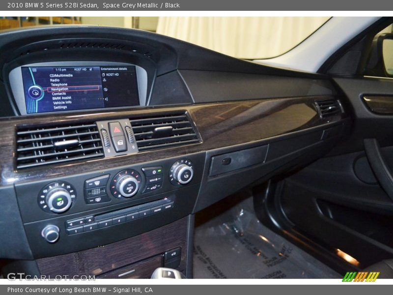 Space Grey Metallic / Black 2010 BMW 5 Series 528i Sedan