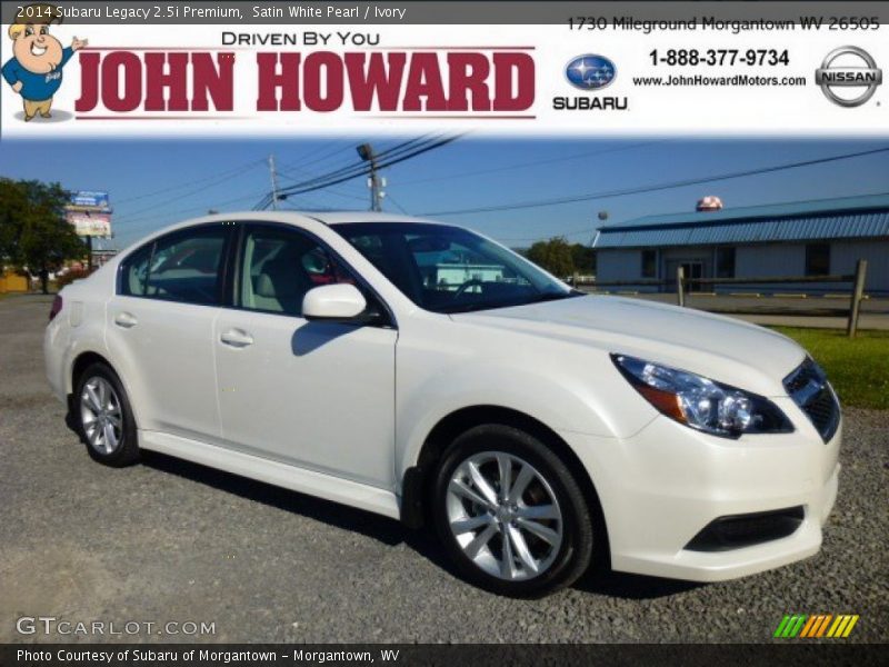Satin White Pearl / Ivory 2014 Subaru Legacy 2.5i Premium