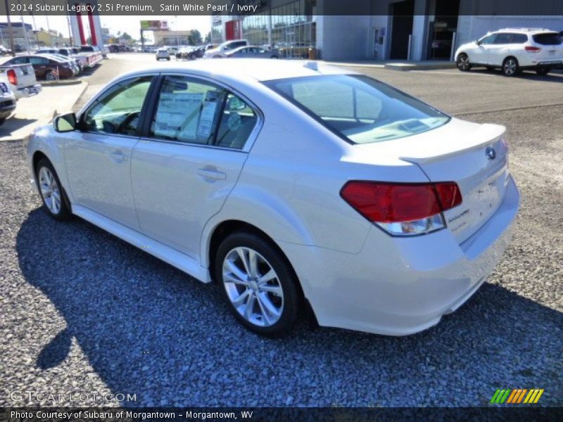 Satin White Pearl / Ivory 2014 Subaru Legacy 2.5i Premium