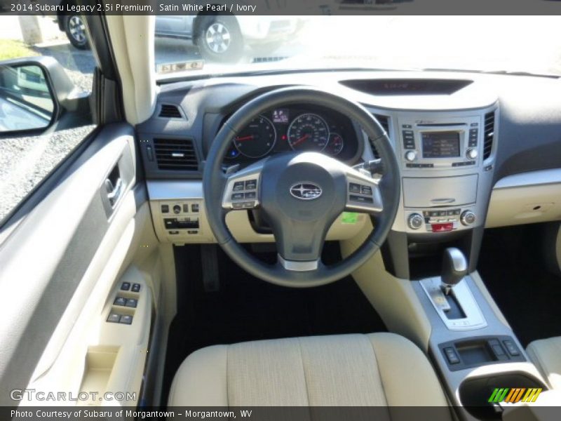 Satin White Pearl / Ivory 2014 Subaru Legacy 2.5i Premium