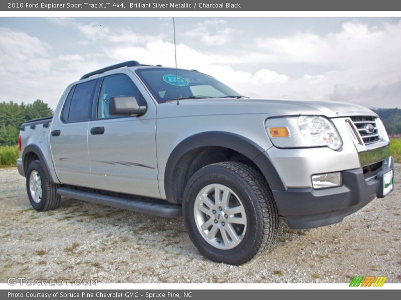 Brilliant Silver Metallic / Charcoal Black 2010 Ford Explorer Sport Trac XLT 4x4