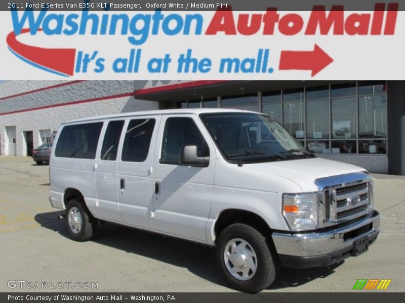 Oxford White / Medium Flint 2011 Ford E Series Van E350 XLT Passenger