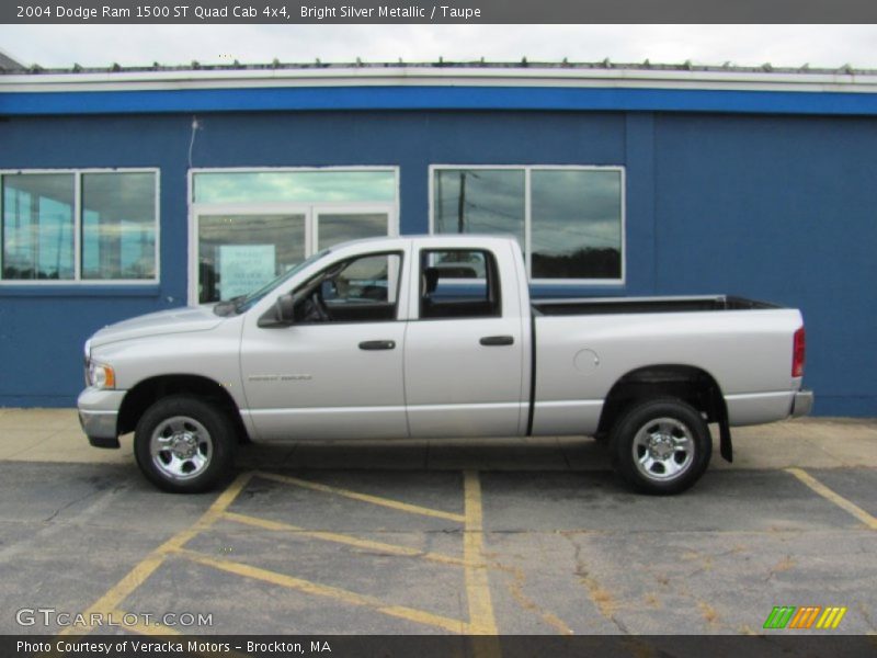 Bright Silver Metallic / Taupe 2004 Dodge Ram 1500 ST Quad Cab 4x4