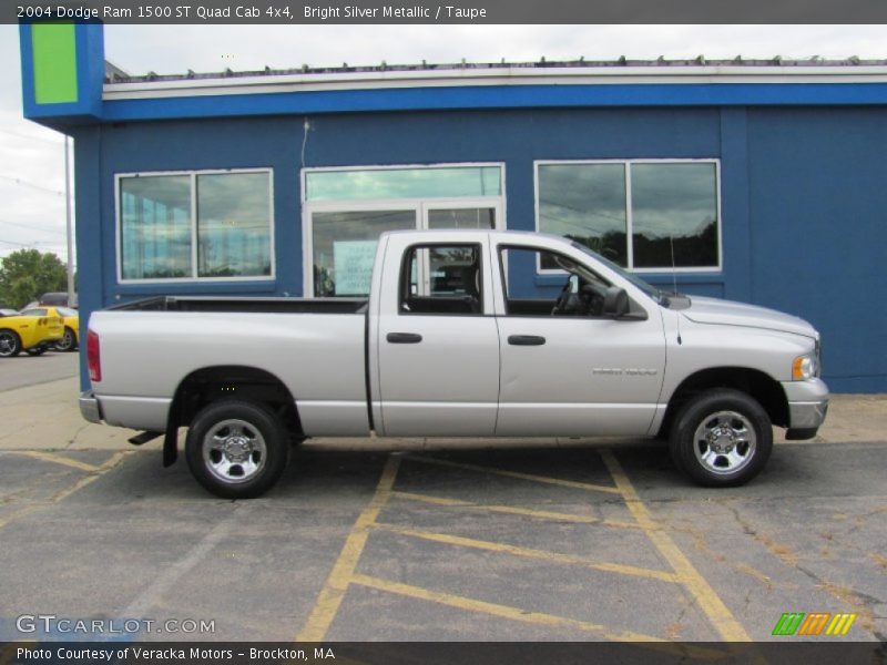 Bright Silver Metallic / Taupe 2004 Dodge Ram 1500 ST Quad Cab 4x4