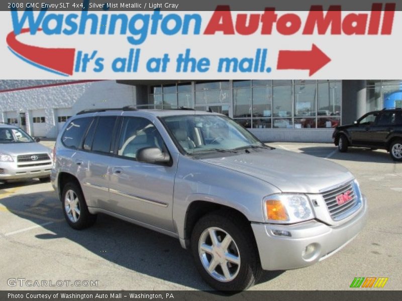 Silver Mist Metallic / Light Gray 2008 GMC Envoy SLT 4x4