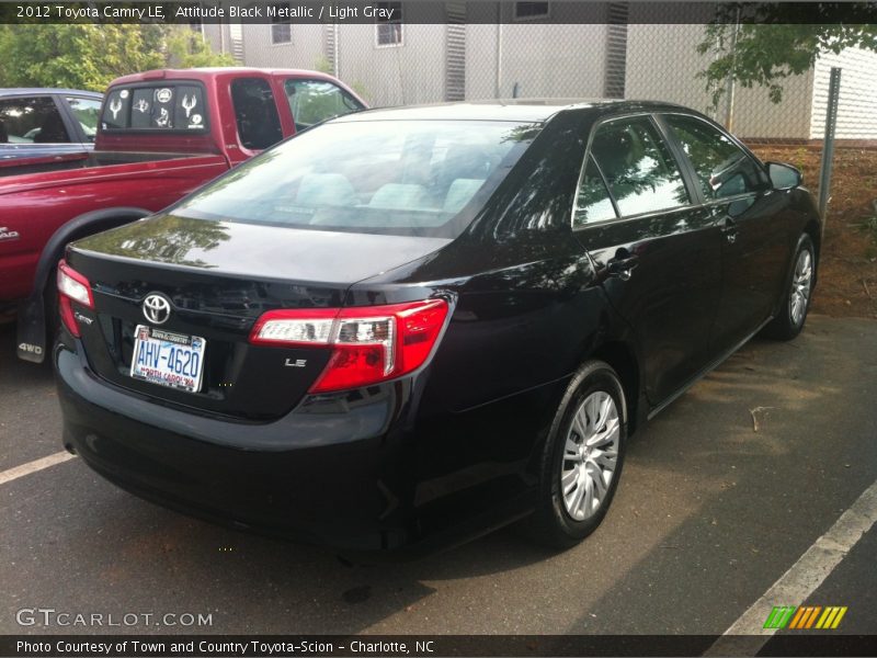 Attitude Black Metallic / Light Gray 2012 Toyota Camry LE