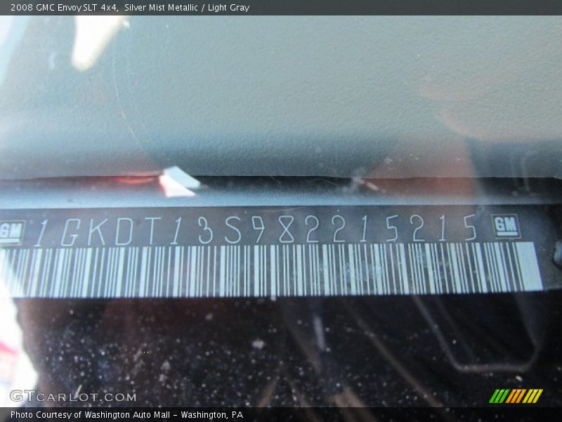 Silver Mist Metallic / Light Gray 2008 GMC Envoy SLT 4x4