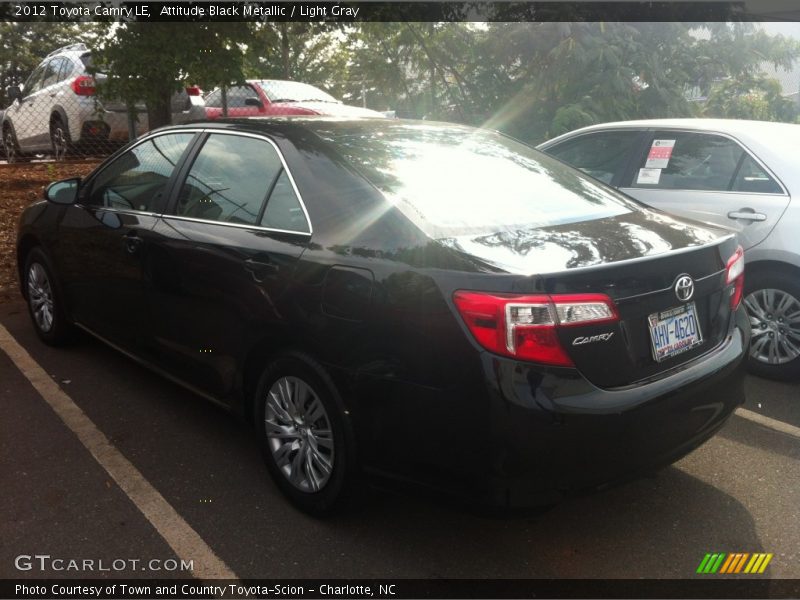 Attitude Black Metallic / Light Gray 2012 Toyota Camry LE