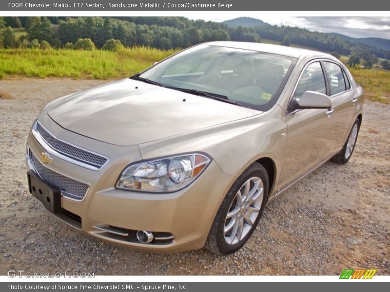 Sandstone Metallic / Cocoa/Cashmere Beige 2008 Chevrolet Malibu LTZ Sedan