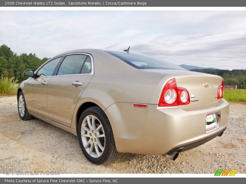 Sandstone Metallic / Cocoa/Cashmere Beige 2008 Chevrolet Malibu LTZ Sedan