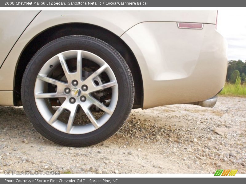 Sandstone Metallic / Cocoa/Cashmere Beige 2008 Chevrolet Malibu LTZ Sedan