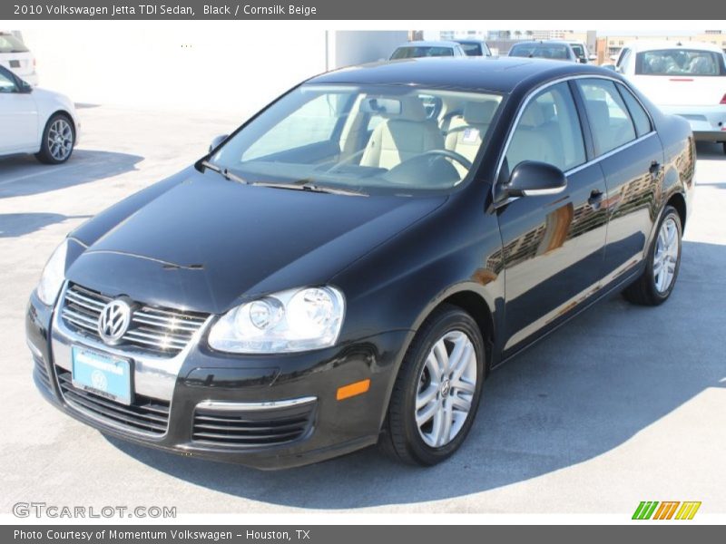 Black / Cornsilk Beige 2010 Volkswagen Jetta TDI Sedan