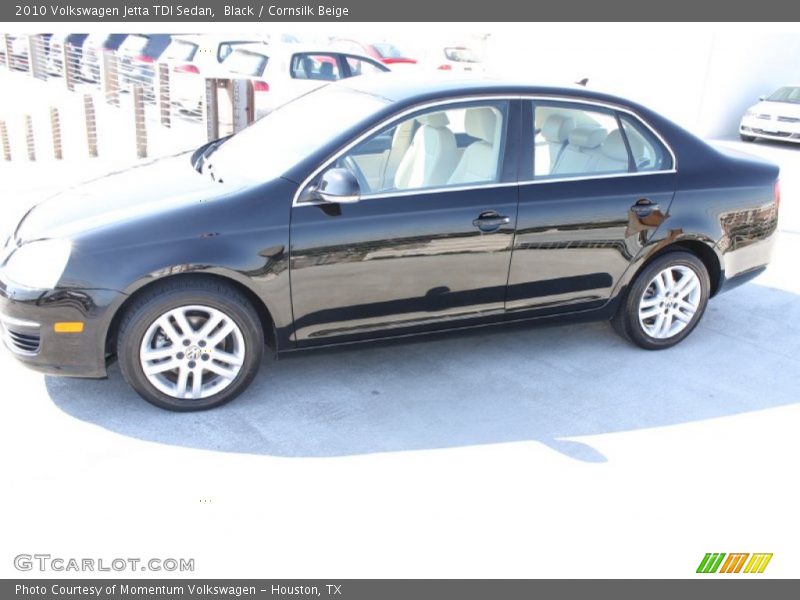 Black / Cornsilk Beige 2010 Volkswagen Jetta TDI Sedan