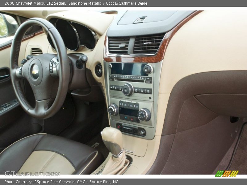 Sandstone Metallic / Cocoa/Cashmere Beige 2008 Chevrolet Malibu LTZ Sedan