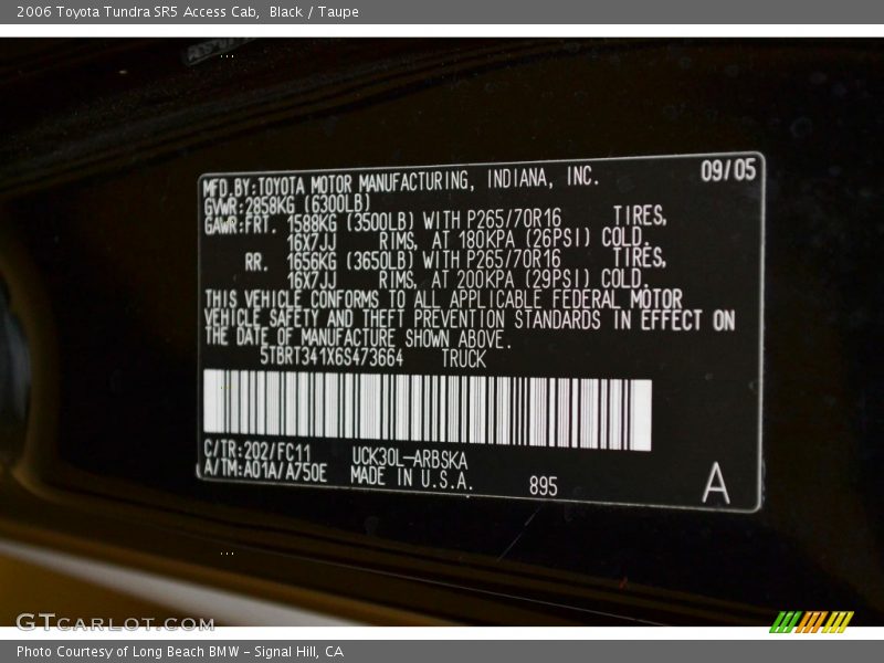 Black / Taupe 2006 Toyota Tundra SR5 Access Cab