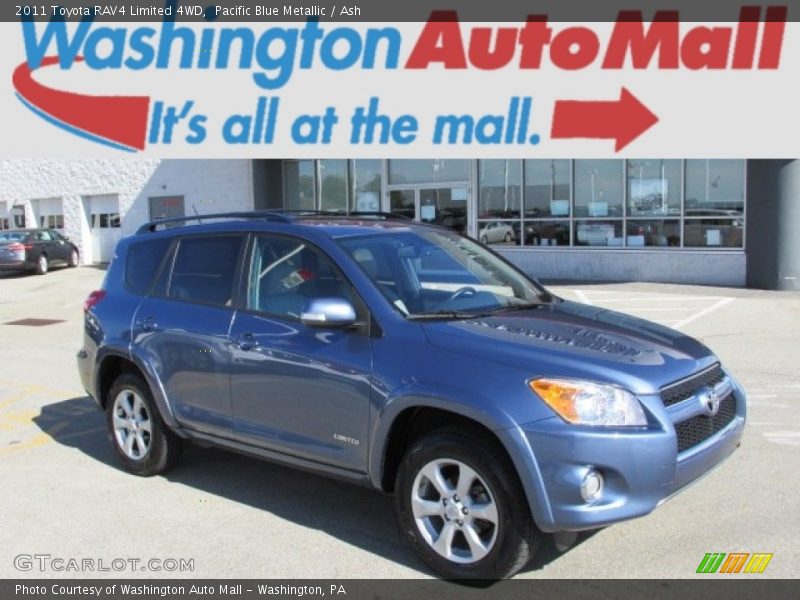 Pacific Blue Metallic / Ash 2011 Toyota RAV4 Limited 4WD