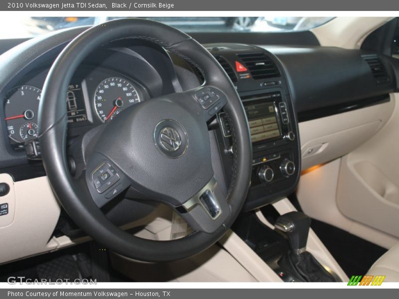 Black / Cornsilk Beige 2010 Volkswagen Jetta TDI Sedan
