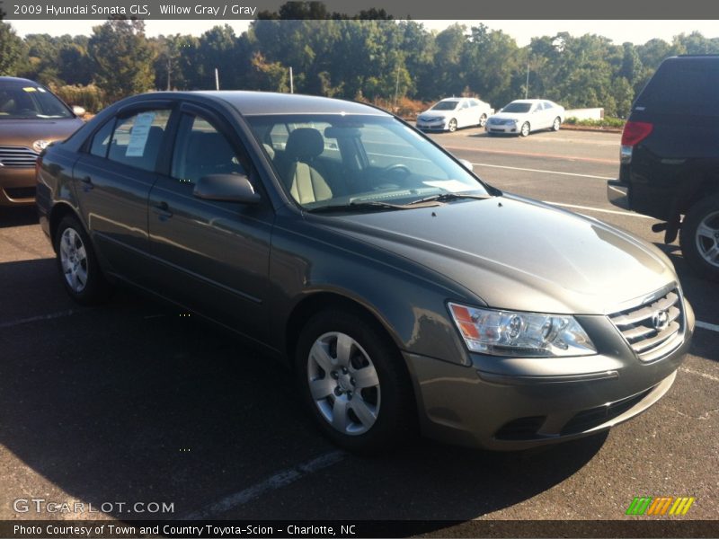 Willow Gray / Gray 2009 Hyundai Sonata GLS