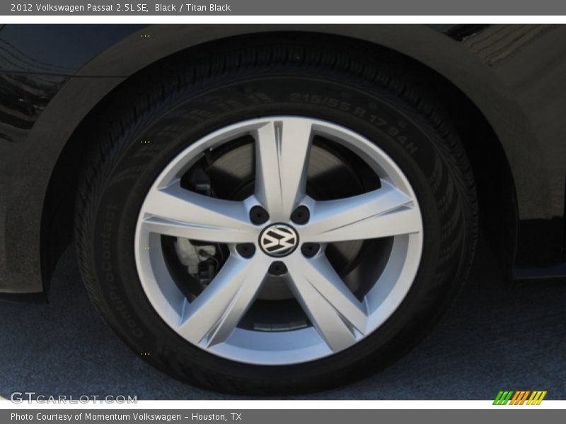 Black / Titan Black 2012 Volkswagen Passat 2.5L SE