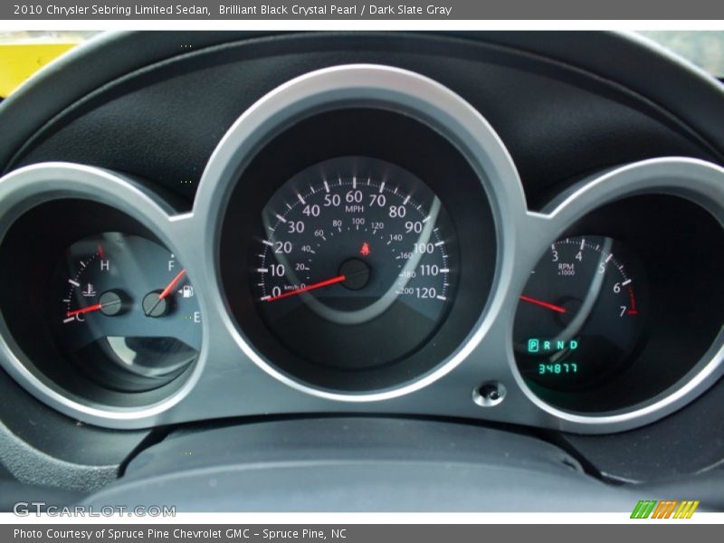 Brilliant Black Crystal Pearl / Dark Slate Gray 2010 Chrysler Sebring Limited Sedan