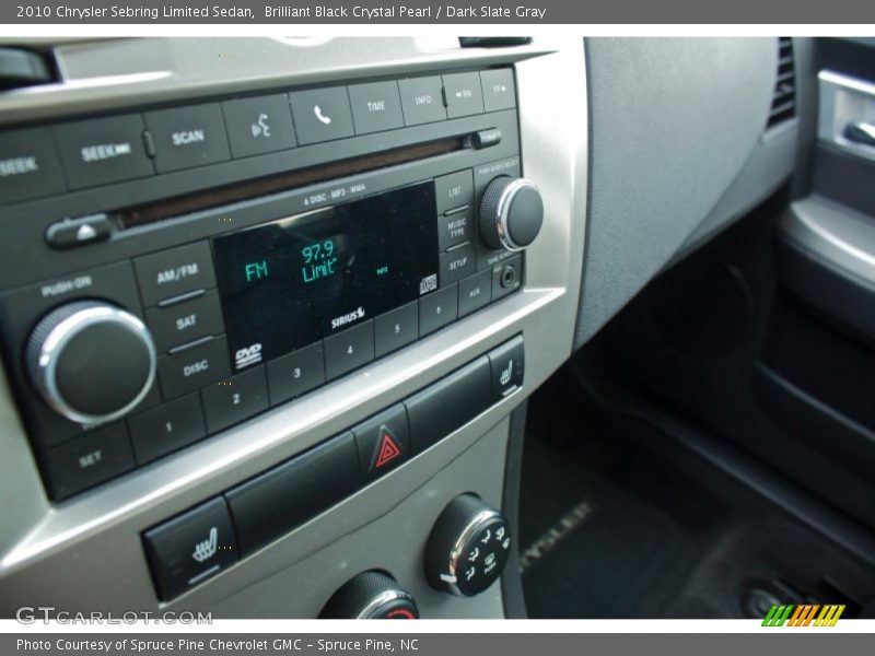 Brilliant Black Crystal Pearl / Dark Slate Gray 2010 Chrysler Sebring Limited Sedan