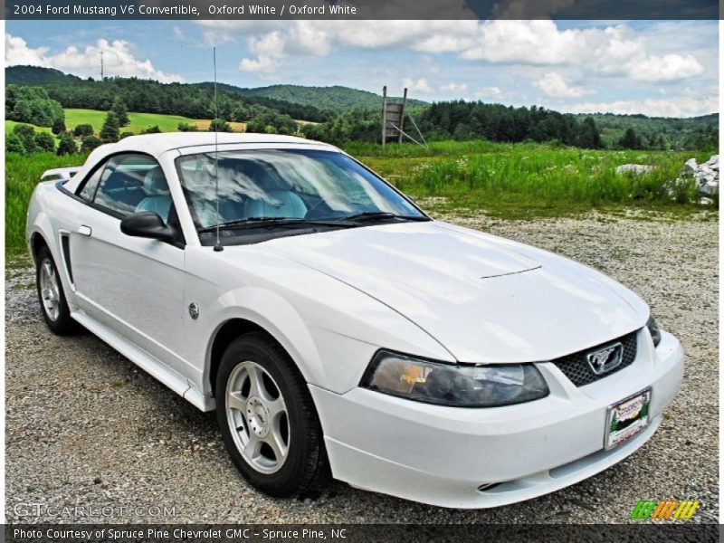 Oxford White / Oxford White 2004 Ford Mustang V6 Convertible