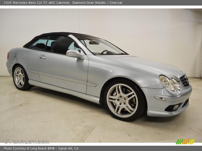 Diamond Silver Metallic / Charcoal 2005 Mercedes-Benz CLK 55 AMG Cabriolet