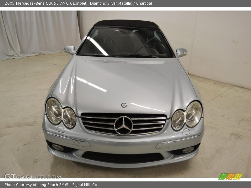Diamond Silver Metallic / Charcoal 2005 Mercedes-Benz CLK 55 AMG Cabriolet