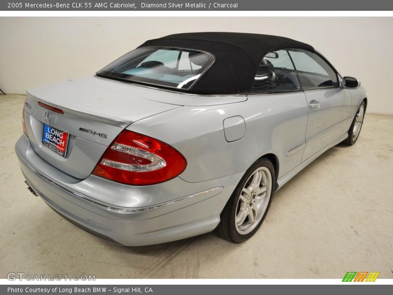 Diamond Silver Metallic / Charcoal 2005 Mercedes-Benz CLK 55 AMG Cabriolet