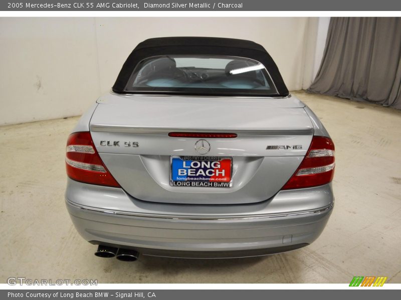 Diamond Silver Metallic / Charcoal 2005 Mercedes-Benz CLK 55 AMG Cabriolet