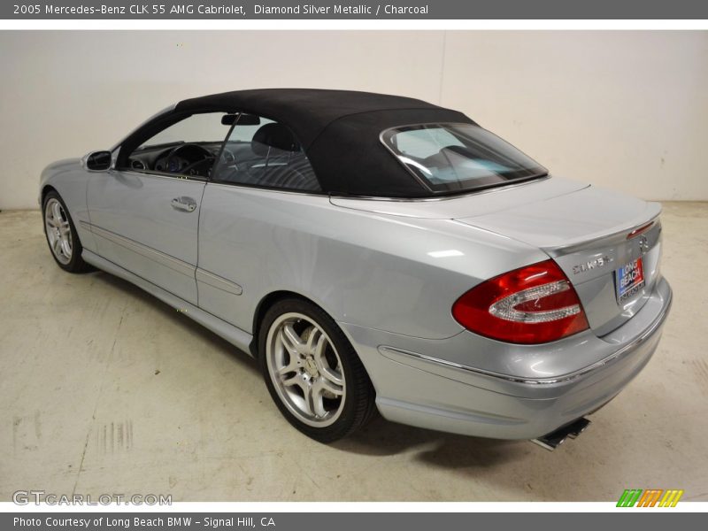 Diamond Silver Metallic / Charcoal 2005 Mercedes-Benz CLK 55 AMG Cabriolet