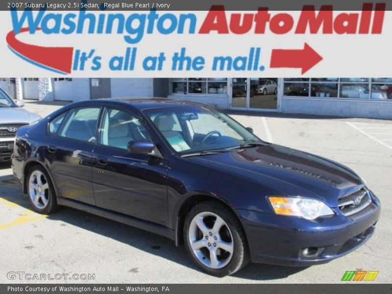 Regal Blue Pearl / Ivory 2007 Subaru Legacy 2.5i Sedan