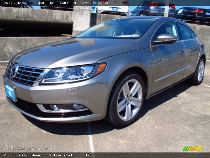 Light Brown Metallic / Desert Beige/Black 2014 Volkswagen CC Sport