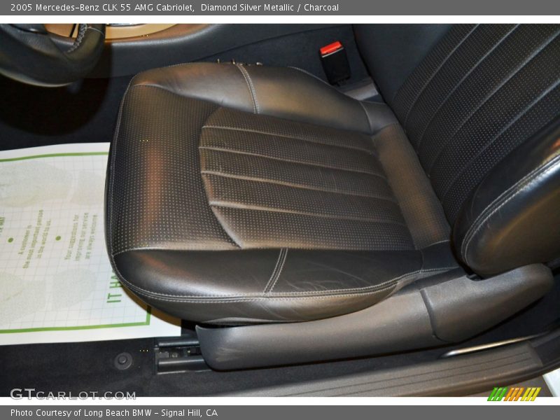 Diamond Silver Metallic / Charcoal 2005 Mercedes-Benz CLK 55 AMG Cabriolet
