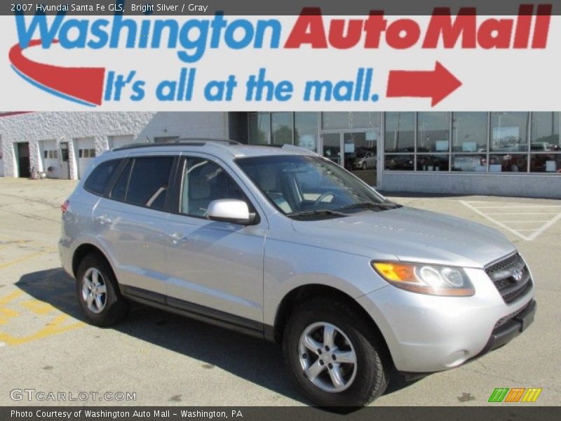 Bright Silver / Gray 2007 Hyundai Santa Fe GLS