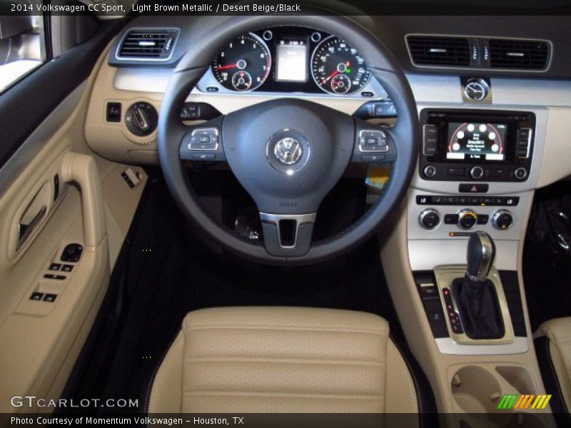Light Brown Metallic / Desert Beige/Black 2014 Volkswagen CC Sport