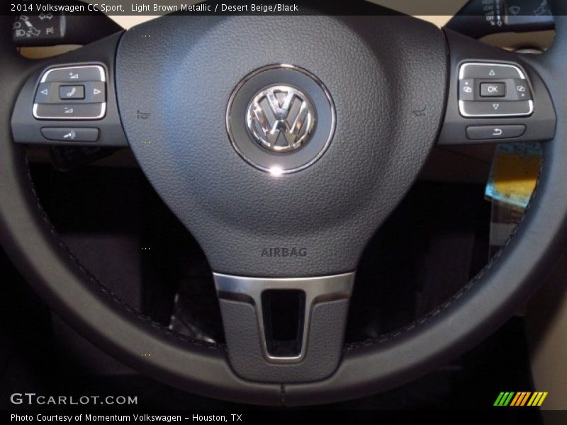 Light Brown Metallic / Desert Beige/Black 2014 Volkswagen CC Sport