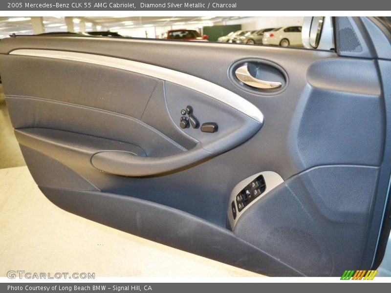 Diamond Silver Metallic / Charcoal 2005 Mercedes-Benz CLK 55 AMG Cabriolet