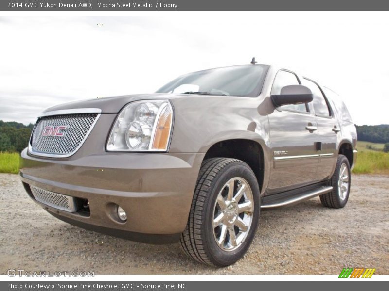 Mocha Steel Metallic / Ebony 2014 GMC Yukon Denali AWD