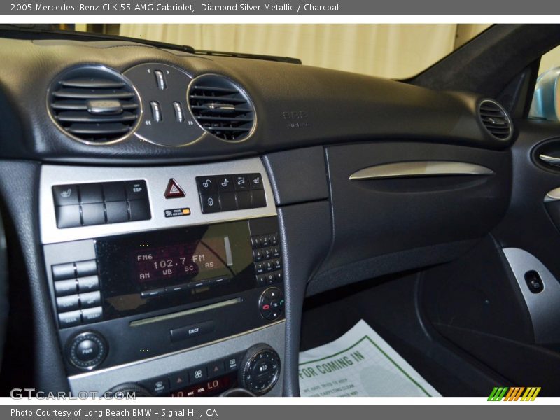 Diamond Silver Metallic / Charcoal 2005 Mercedes-Benz CLK 55 AMG Cabriolet