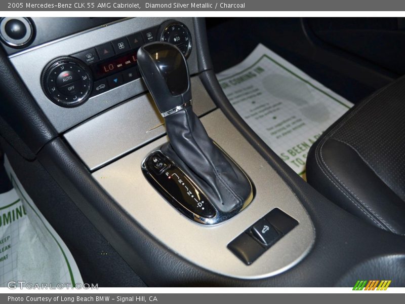 Diamond Silver Metallic / Charcoal 2005 Mercedes-Benz CLK 55 AMG Cabriolet