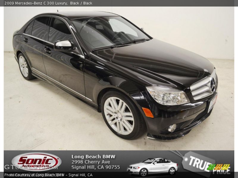 Black / Black 2009 Mercedes-Benz C 300 Luxury