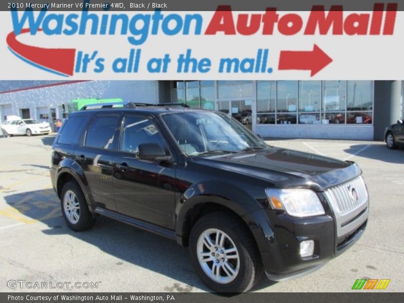 Black / Black 2010 Mercury Mariner V6 Premier 4WD