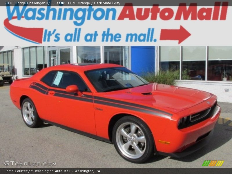 HEMI Orange / Dark Slate Gray 2010 Dodge Challenger R/T Classic