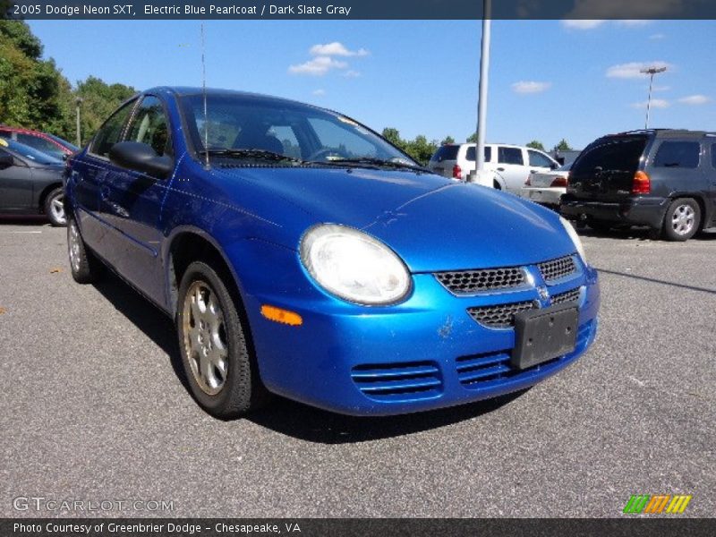 Electric Blue Pearlcoat / Dark Slate Gray 2005 Dodge Neon SXT