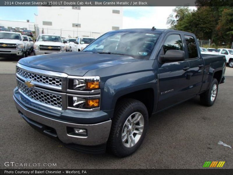 Blue Granite Metallic / Jet Black 2014 Chevrolet Silverado 1500 LT Double Cab 4x4