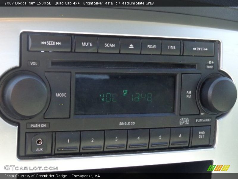 Bright Silver Metallic / Medium Slate Gray 2007 Dodge Ram 1500 SLT Quad Cab 4x4