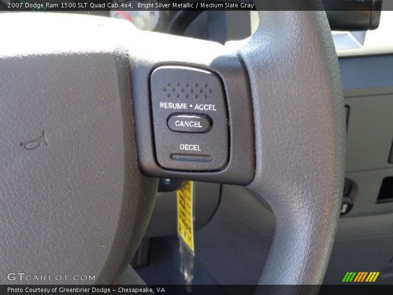 Bright Silver Metallic / Medium Slate Gray 2007 Dodge Ram 1500 SLT Quad Cab 4x4