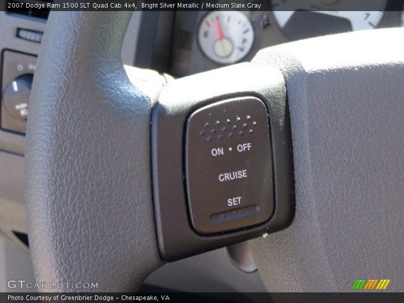 Bright Silver Metallic / Medium Slate Gray 2007 Dodge Ram 1500 SLT Quad Cab 4x4